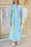 Anna Cate Riley Caftan Dress In Monaco In Green