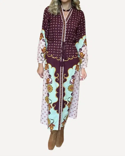 Anna Cate Riley Caftan In Rustic Bloom In Multi