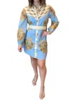 Anna Cate Rowe Dress In Powder Blue In Blue
