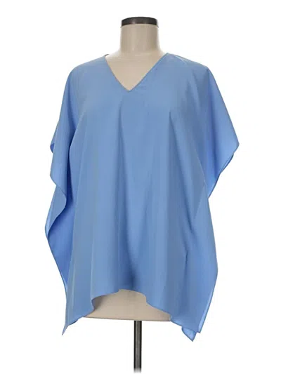Pre-owned Anna Cate Short Sleeve Blouse In Blue