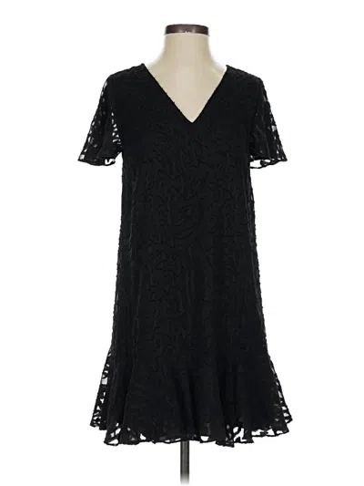 Pre-owned Anna Cate Short Sleeve Top Black V Neck Tops