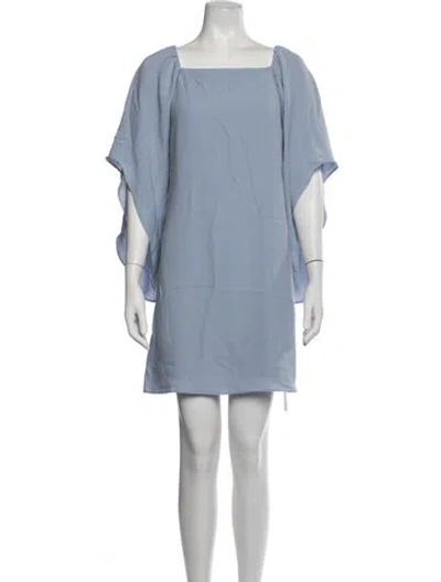 Pre-owned Anna Cate Square Neckline Mini Dress In Blue