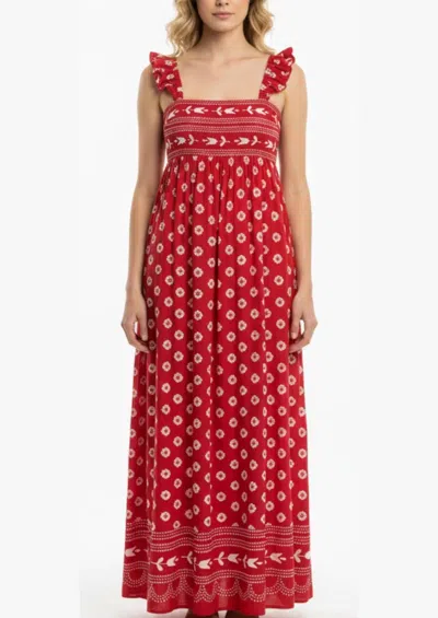 Anna Cate Sylvie Midi Dress In Ember Dot In Multi