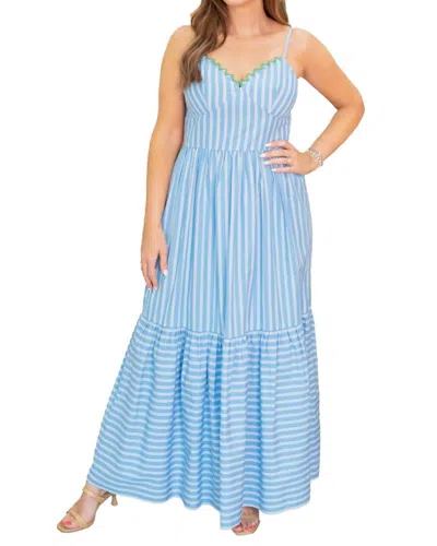 Anna Cate Tyler Midi Dress In Blue Stripe
