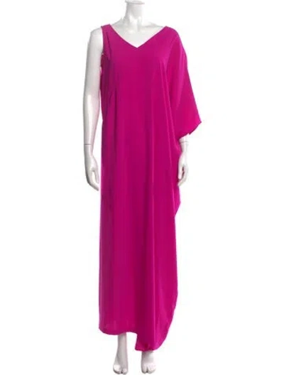 Pre-owned Anna Cate V-neck Long Dress In Pink