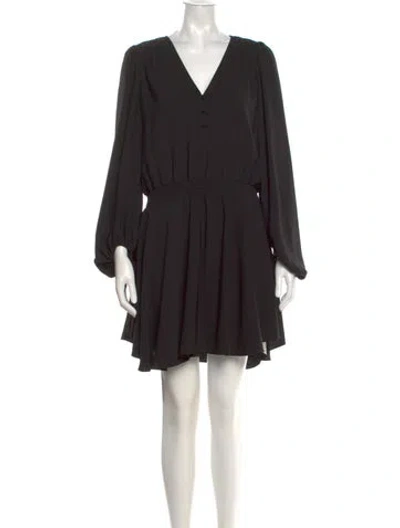 Pre-owned Anna Cate V-neck Mini Dress In Black