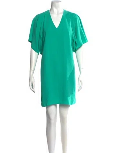 Pre-owned Anna Cate V-neck Mini Dress In Blue