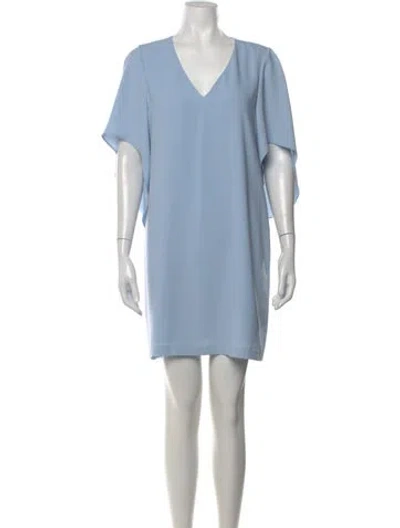 Pre-owned Anna Cate V-neck Mini Dress In Blue