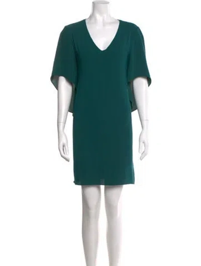 Pre-owned Anna Cate V-neck Mini Dress In Green