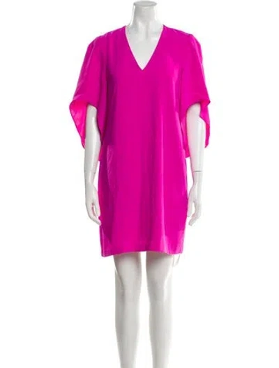 Pre-owned Anna Cate V-neck Mini Dress In Pink