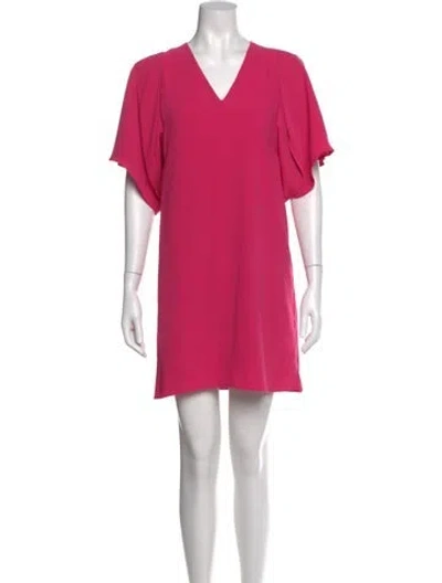 Pre-owned Anna Cate V-neck Mini Dress In Pink