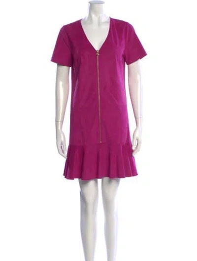 Pre-owned Anna Cate V-neck Mini Dress In Pink