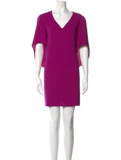 Pre-owned Anna Cate V-neck Mini Dress In Purple