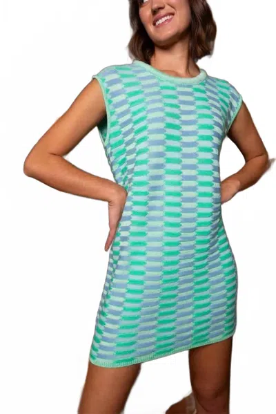 Anna Cate Wells Dress In Seafoam In Multi