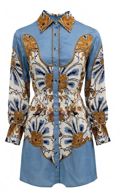 Anna Cate Women's Avery Dress In Cornflower Burst In Multi