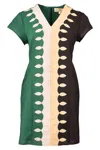 Anna Cate Holland Dress In Colorblock In Multi