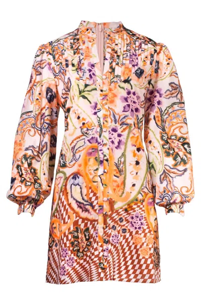 Anna Cate Women's Jenny Dress In Orange Paisley In Multi
