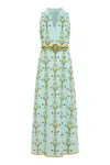 Anna Cate Women's Jill Midi Dress In Aqua Garden In Green