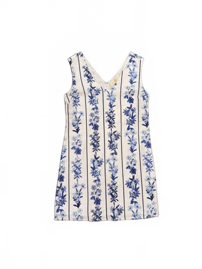 Anna Cate Women's Kaylor Dress In Blue Floral Stripe In Beige