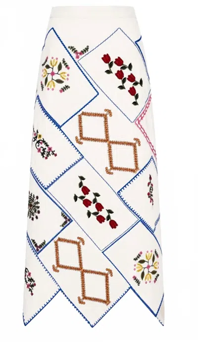 Anna Cate Women's Malo Crossweave Skirt In White