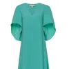 ANNA CATE WOMEN'S MEREDITH MIDI SHORT SLEEVE DRESS IN TURQUOISE