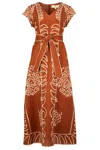 Anna Cate Women's Nellie Midi Dress In Choc/stitch In Multi