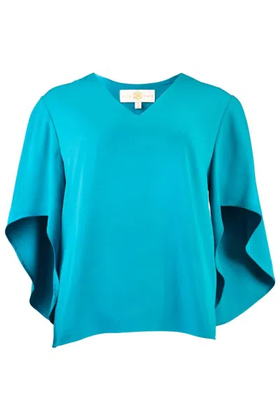 Anna Cate Women's Nina Short Sleeve Top In Enamel In Blue