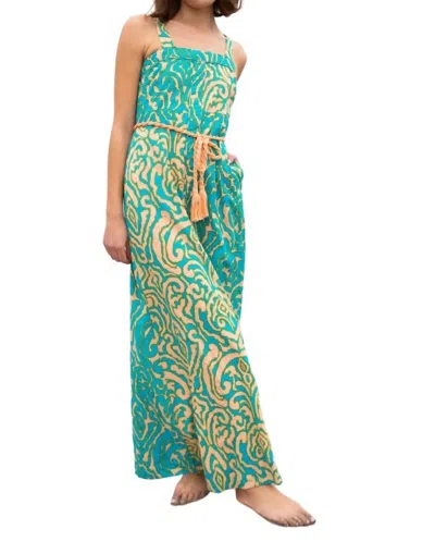 Anna Cate Zara Maxi Dress In Teal Block In Multi