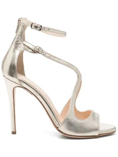 Anna F 110mm Metallic-finish Leather Sandals
