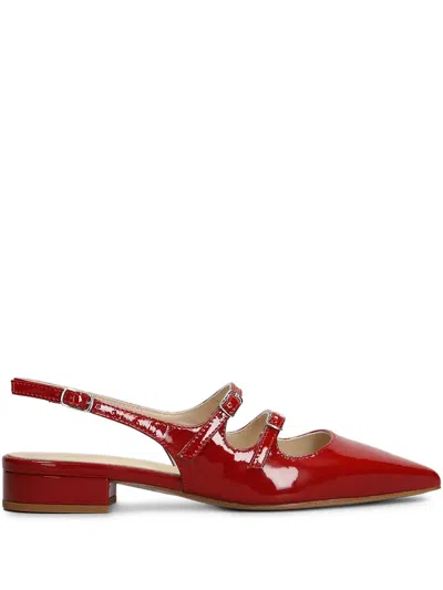 Anna F 30mm Leather Ballerina Shoes In Red