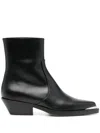 Anna F 40mm Cowboy Ankle Boots In Black