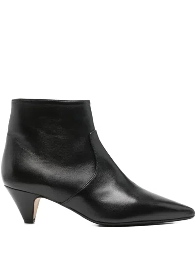 Anna F 50mm Leather Boots In Black