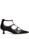 Anna F 50mm Leather Pumps In 黑色