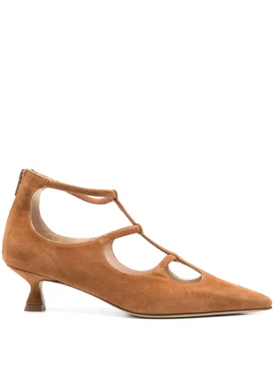 Anna F 50mm Suede Pumps In Brown