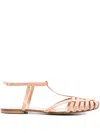 Anna F 512 Leather T-bar Caged Sandals