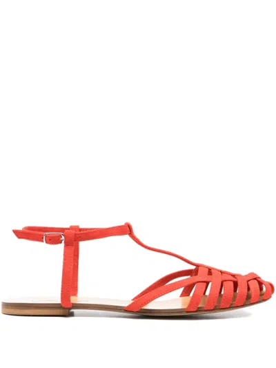 Anna F 512 T-bar Sandals In Orange