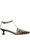 Anna F . With Heel Spotted In Brown