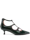 Anna F 50mm Leather Pumps In 绿色