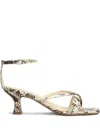 Anna F 70mm Python-print Sandals