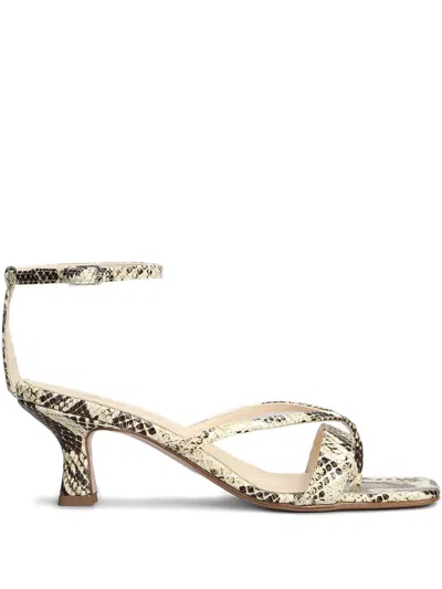 Anna F 70mm Python-print Sandals