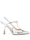 Anna F 95mm Patent-leather Pumps In Silver