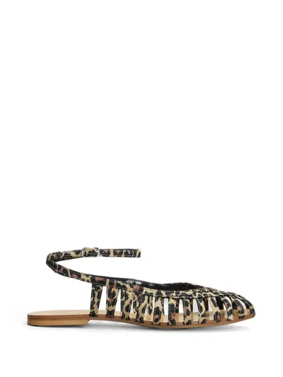 Anna F Animal-print Cage Sandals In Animal Print