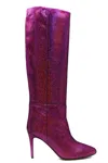 Anna F Leather Boots In Fuchsia