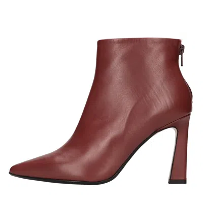 Anna F . Boots Red In Burgundy
