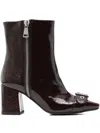 Anna F Buckle-embellished Boots In Red
