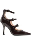 Anna F Buckled Pumps In Red