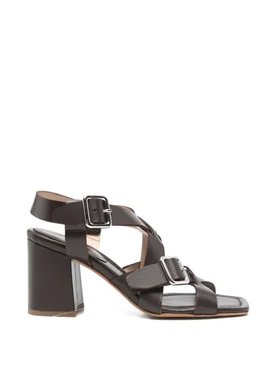 Anna F Buckle-strap Heeled Sandals In Brown
