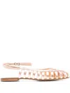 Anna F . Woman Ballet Flats Blush Size 7.5 Soft Leather In Pink