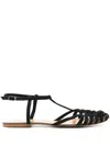 Anna F Suede Sandals In Black