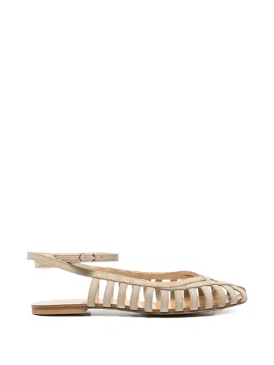 Anna F Cage-strap Buckled Sandals In Neutral